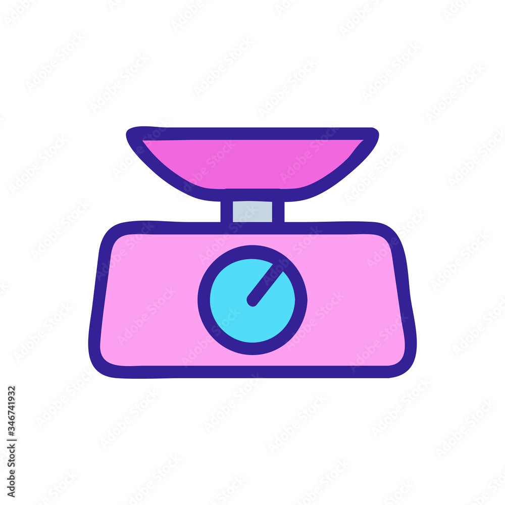 mechanical trade scales with protective plate icon vector. mechanical trade scales with protective plate sign. color symbol illustration mechanical trade scales with protective plate icon vector. mechanical trade scales with protective plate sign. color symbol illustration