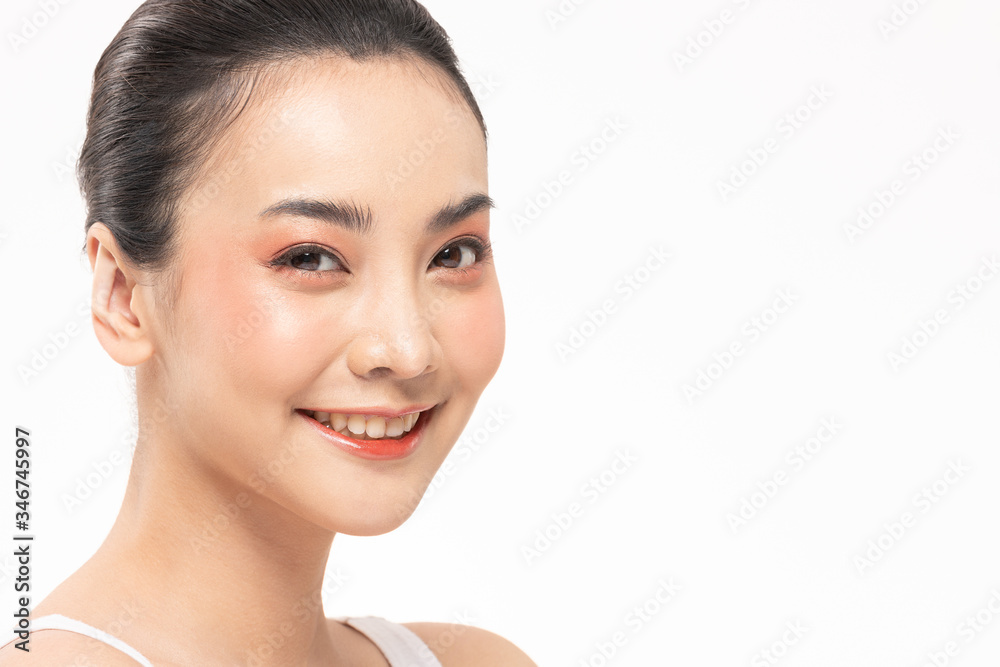 Beauty asian women portrait face with natural skin and skin care healthy hair and skin close up face beauty portrait.Beauty Concept. Beauty asian women portrait face with natural skin and skin care healthy hair and skin close up face beauty portrait.Beauty Concept.