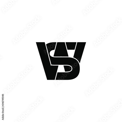 sw letter original monogram logo design