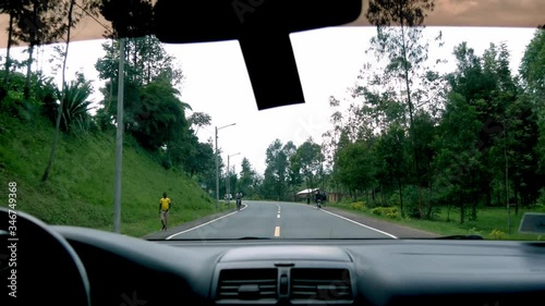 Driving out of Kigali, Rwanda to Musanze - Fast driver - lots of movement and scenery photo