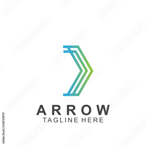 Abstract arrow logo design