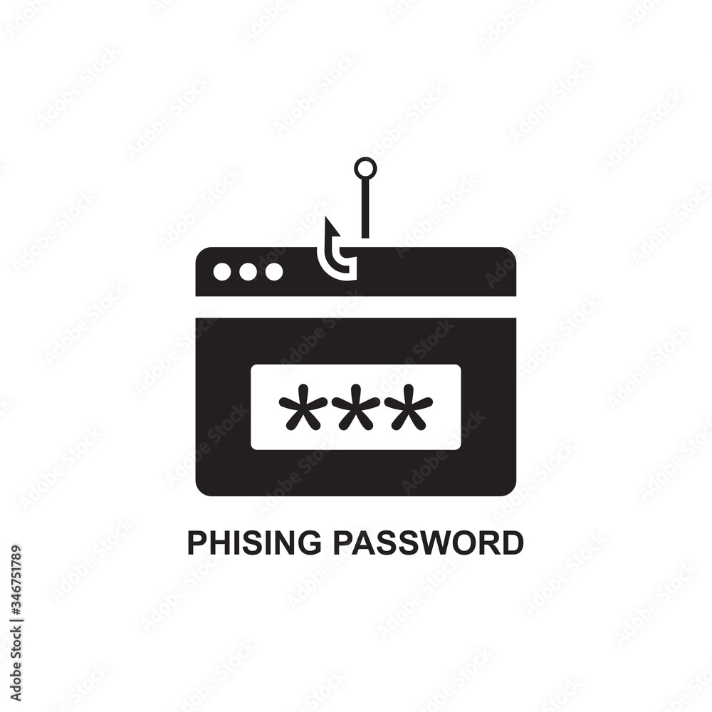 PHISHING PASSWORD ICON , DATA ATTACK ICON