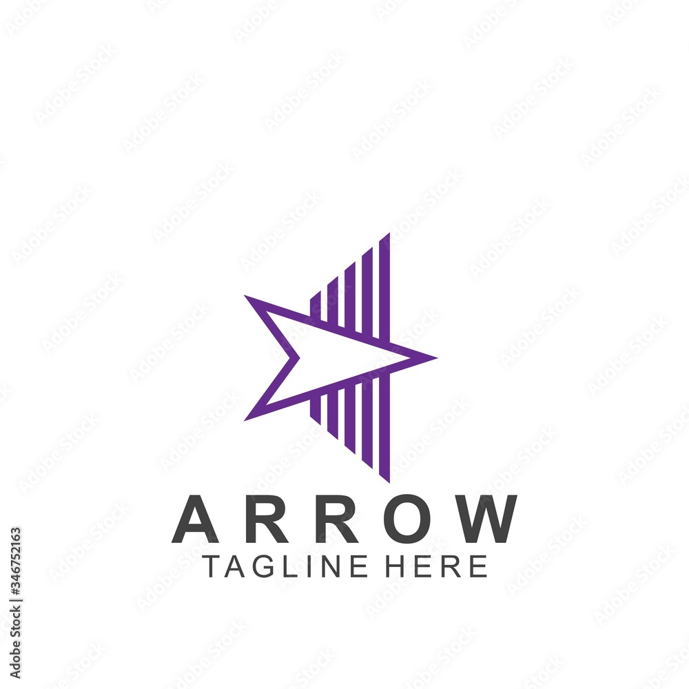 Abstract arrow logo design