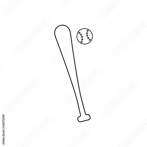 Baseball bat line icon