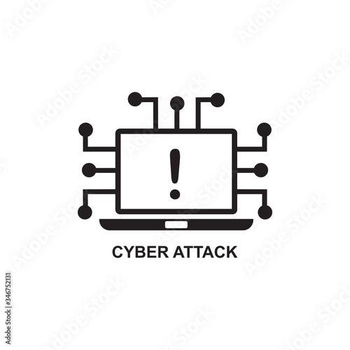 CYBER ATTACK ICON , HACK ICON