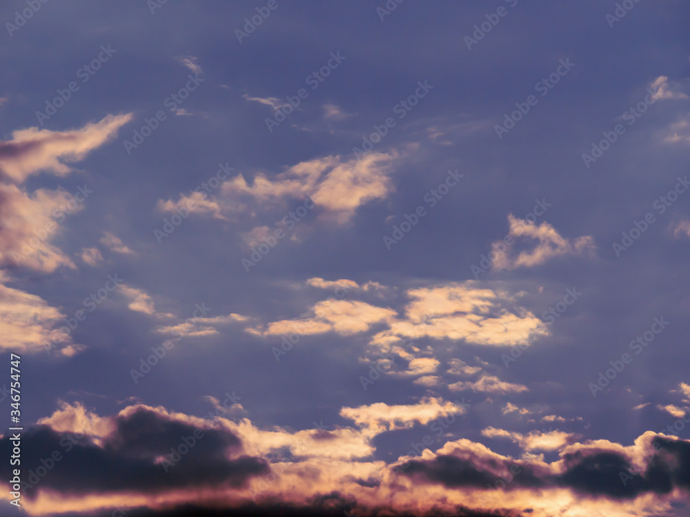 Fototapeta premium Dark sky with heavy and rainy clouds.