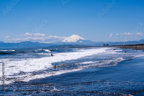 湘南の海と富士山
