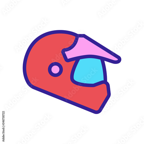 helmets for enduro and tourism with visor icon vector. helmets for enduro and tourism with visor sign. color symbol illustration