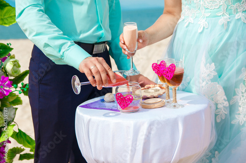 wedding ceremony, bride and groom 