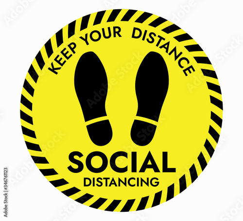 Thanks For Practicing Social Distancing Floor sticker Sign