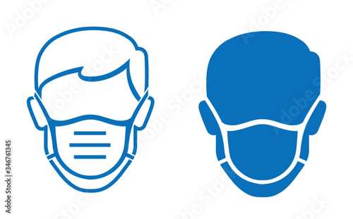 wear face mask stop coronavirus preventive measures COVID-19 cover face nose sign,wear face mask vector icon design