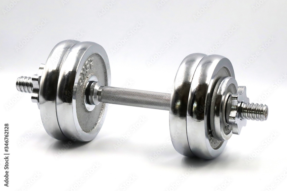 dumbbell weights on white background dumbbell weights on white background
