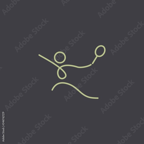 Premium Badminton Sport Logo Design