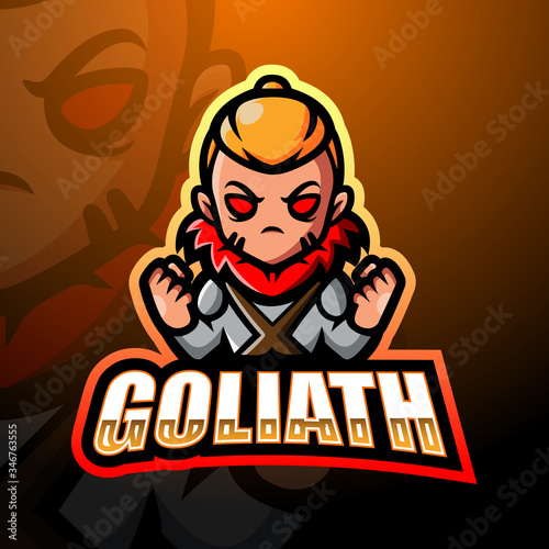 Goliath mascot esport logo design