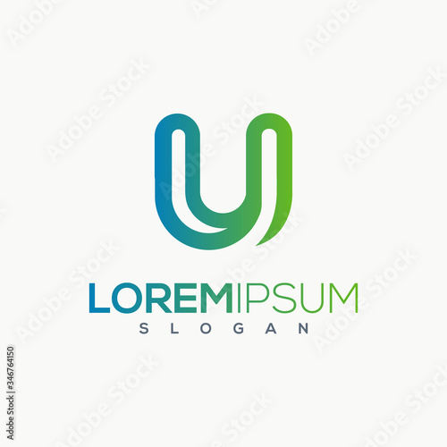 U Logo a Letter Design Vector Illustration Modern Monogram Icon .