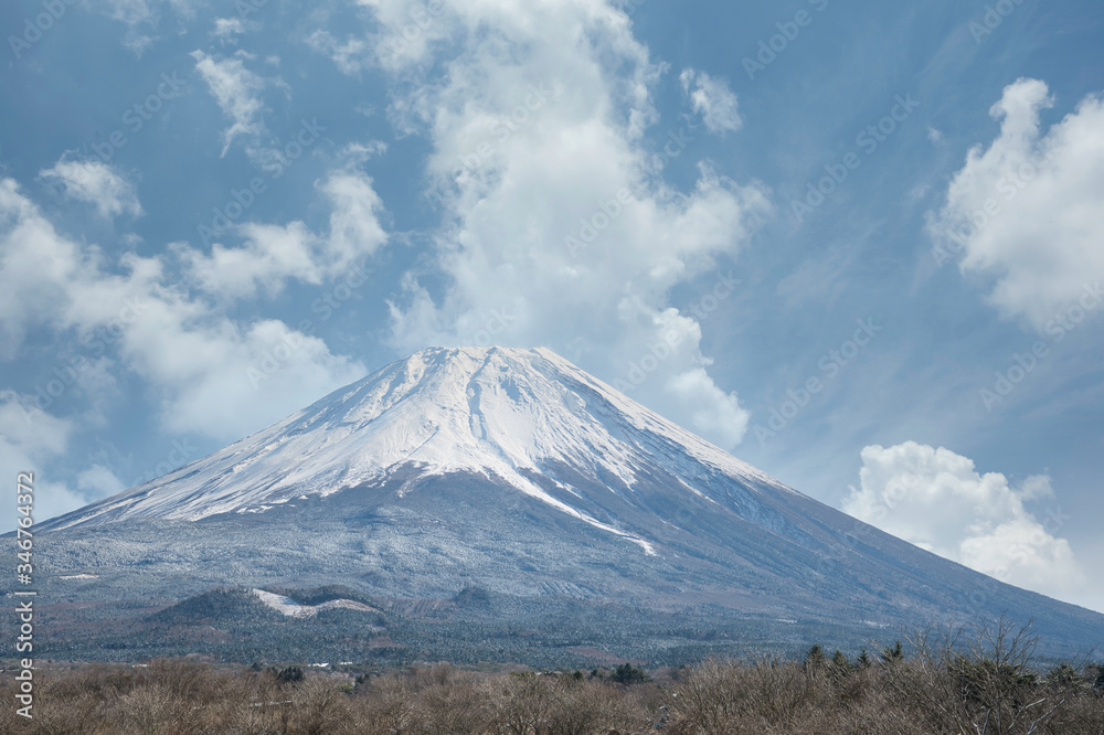 Mount Fuji on a natural background