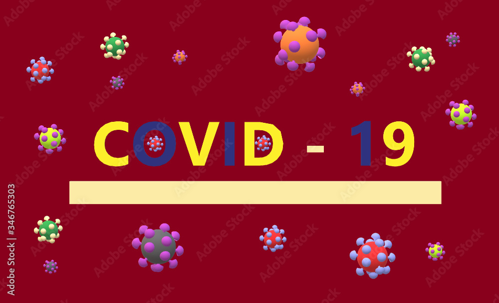 Naklejka premium covid - 19