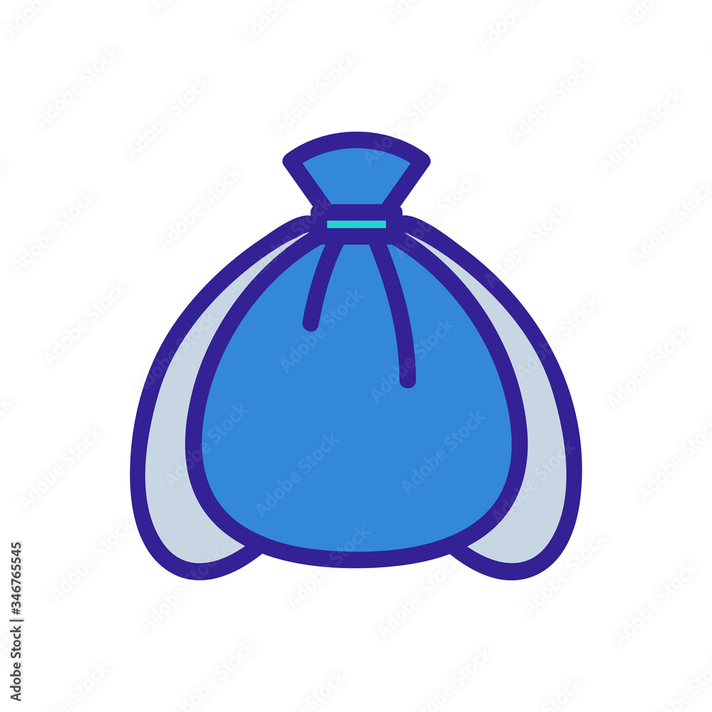 travel bag with ties icon vector. travel bag with ties sign. color symbol illustration travel bag with ties icon vector. travel bag with ties sign. color symbol illustration