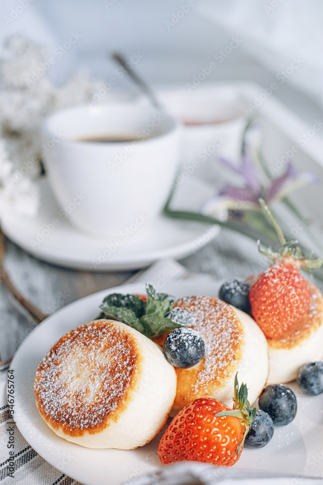 breakfast with curd pancakes breakfast with curd pancakes