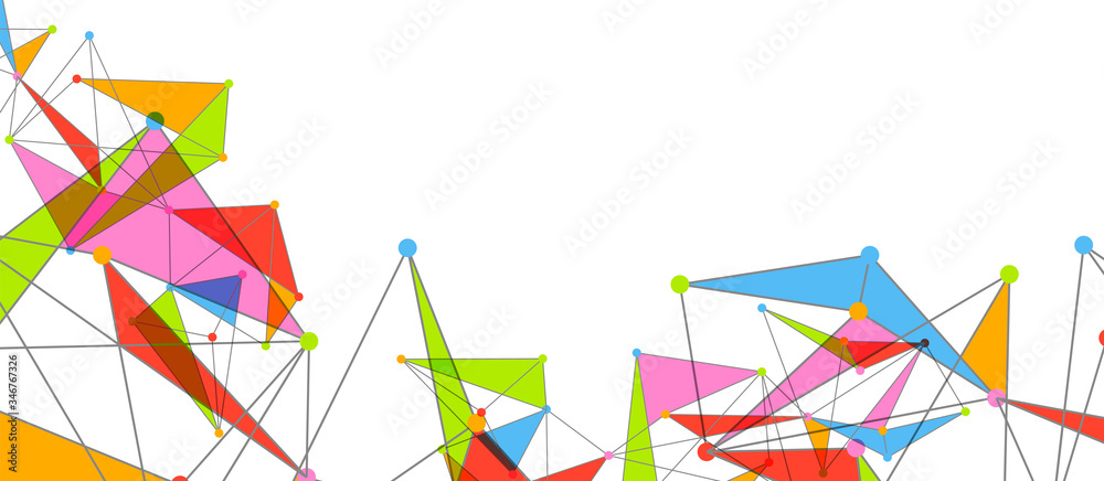 Line points connections, triangular technology design. Abstract geometric background Line points connections, triangular technology design. Abstract geometric background