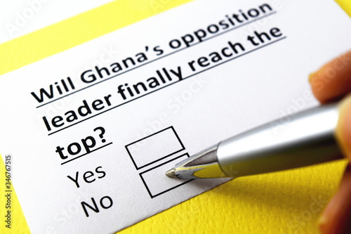 Will Ghana's opposition leader finally reach the top? Yes or no?