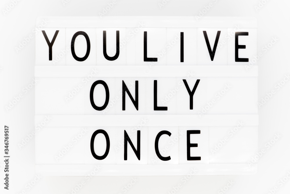 YOLO You Only LIve Once Concept