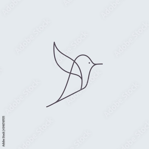Premium Bird logo with modern concept