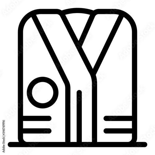 Spa bathrobe icon. Outline spa bathrobe vector icon for web design isolated on white background