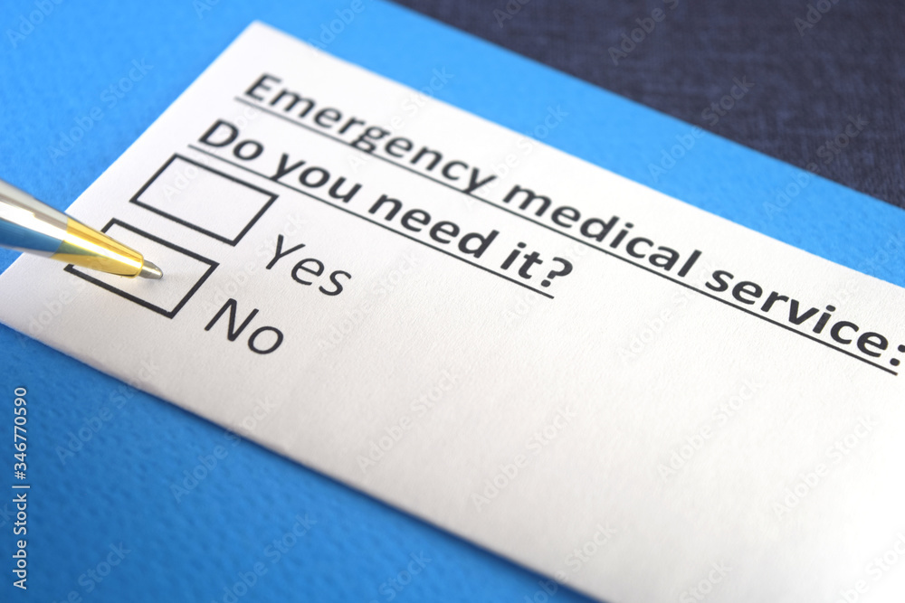 One person is answering question about emergency medical service. One person is answering question about emergency medical service.