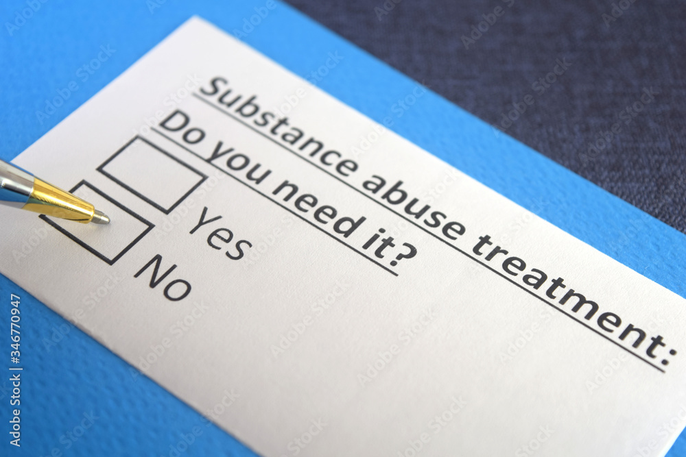 One person is answering question about substance abuse treatment. One person is answering question about substance abuse treatment.