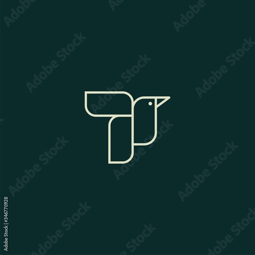 Premium Bird logo with modern concept