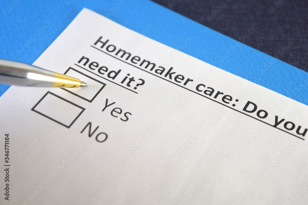 One person is answering question about home maker care.