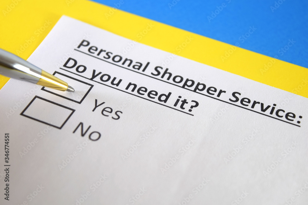 One person is answering question about personal shopper service.