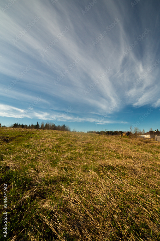 clouds landscape at summer day