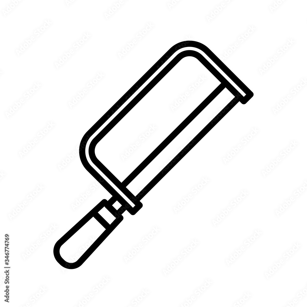 hand saw - carpentry icon vector design template