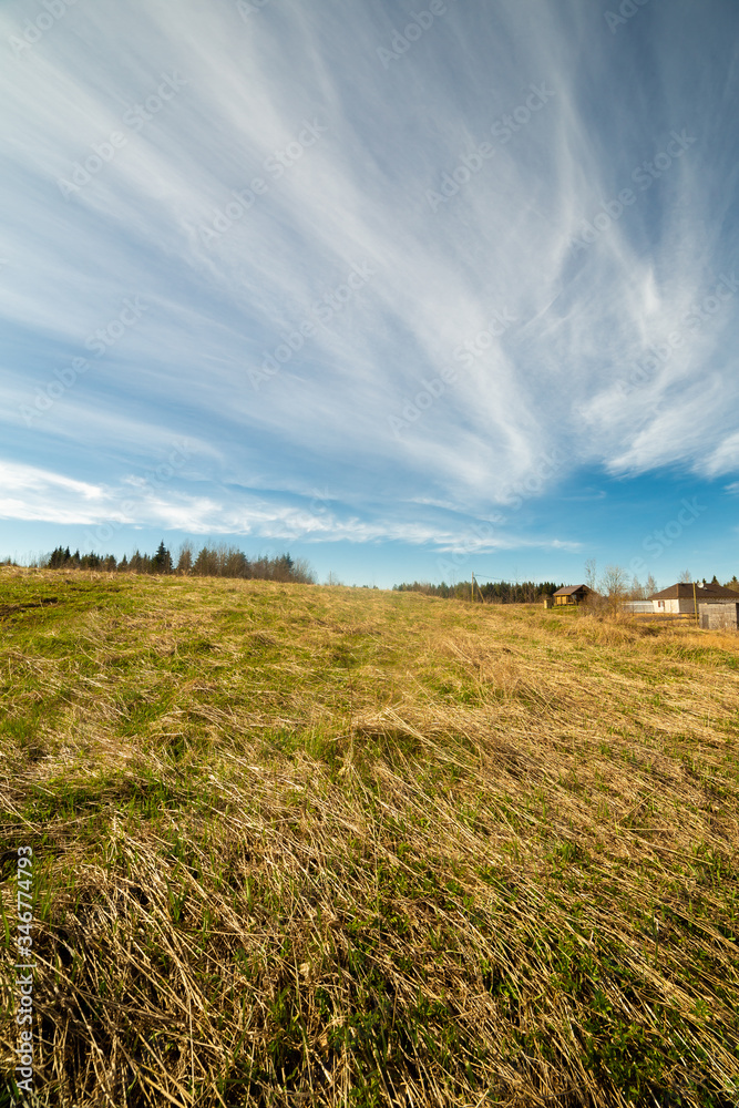 clouds landscape at summer day