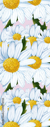 bodl daisies in a seamless pattern design