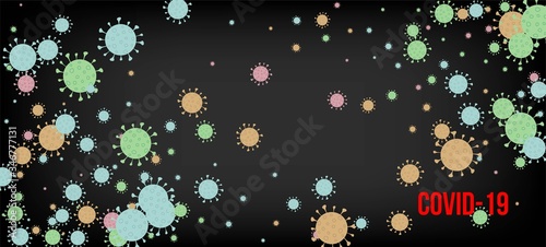 Covid-19 Quarantine nCoV Banner. Virus Protection Flat Corona Web 