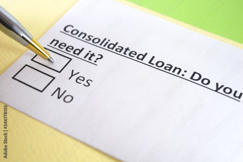 One person is answering question about consolidated loan.