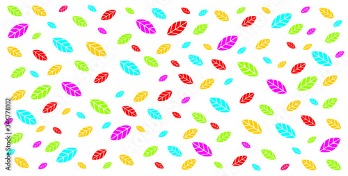 color leaf background vector