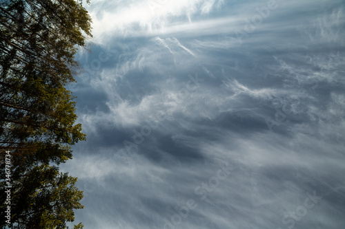 Obraz na płótnie clouds landscape at summer day w salonie