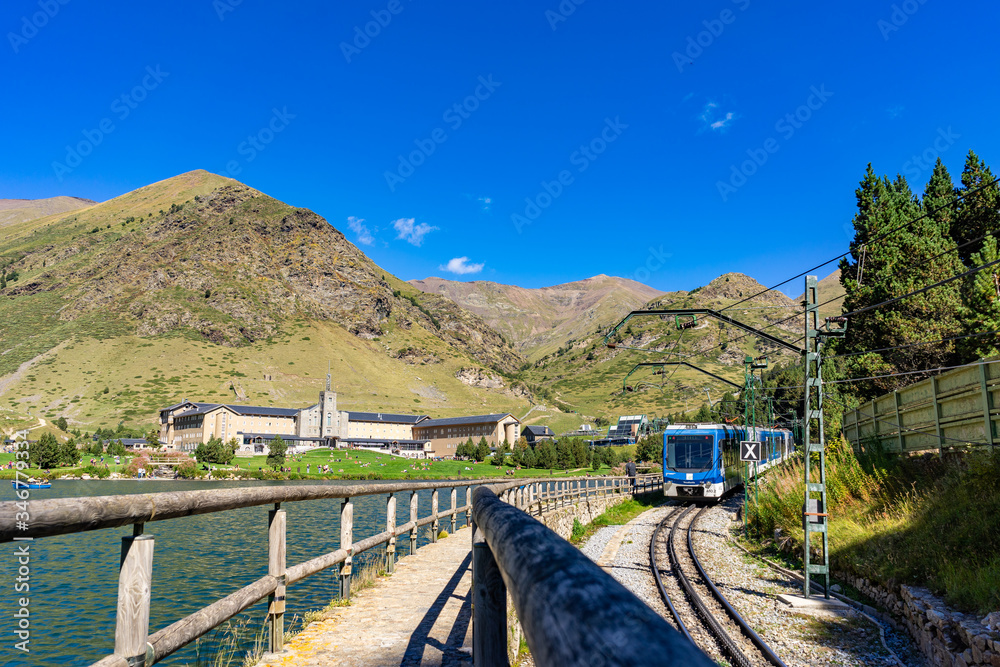Fototapeta premium Vall de Nuria in the Catalan Pyrenees, Spain