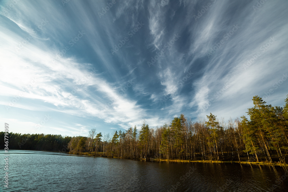 clouds landscape at the summer day