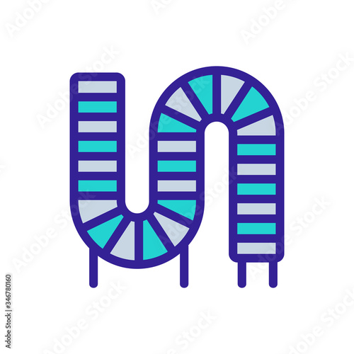conveyor rollers icon vector. conveyor rollers sign. color symbol illustration