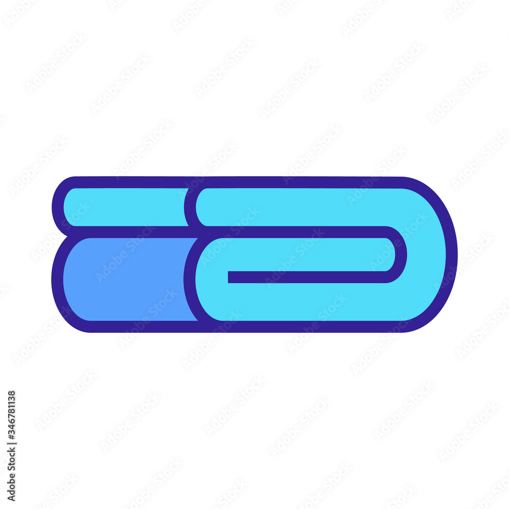 towel neatly wrapped icon vector. towel neatly wrapped sign. color symbol illustration towel neatly wrapped icon vector. towel neatly wrapped sign. color symbol illustration