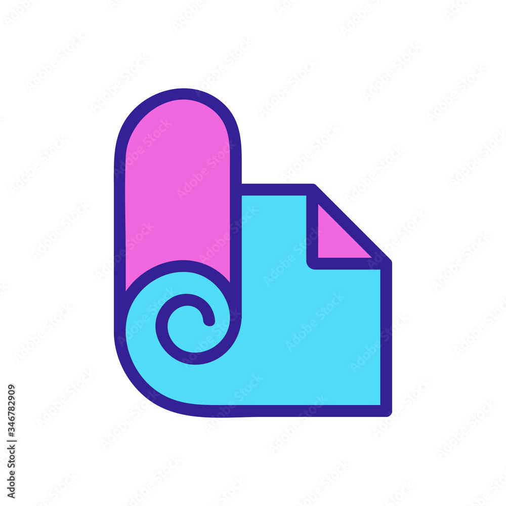 rolled up carpet icon vector. rolled up carpet sign. color symbol illustration rolled up carpet icon vector. rolled up carpet sign. color symbol illustration
