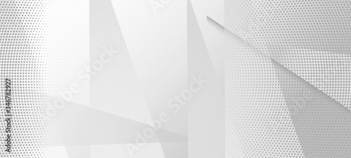 Halftone Modern Gray Vector Background. Gray White Shade Page. 