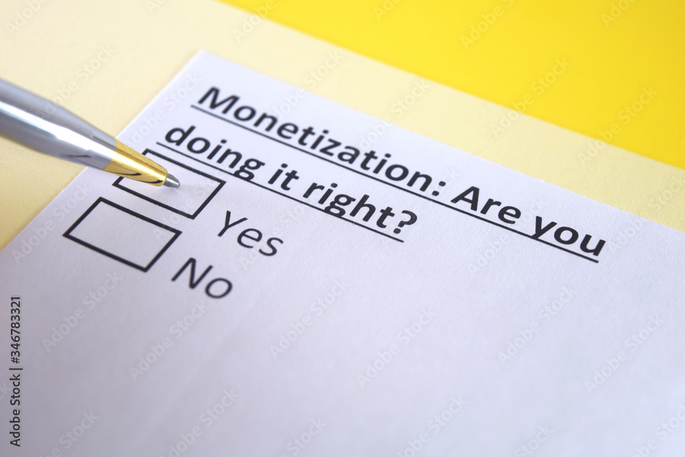 One person is answering question about monetization. One person is answering question about monetization.