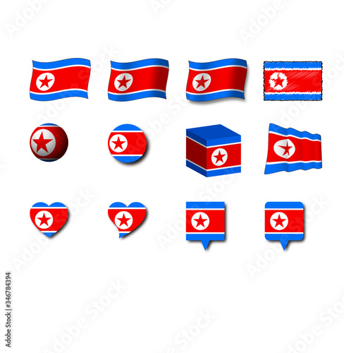 デザイン北朝鮮国旗 | Design Flag of North Korea