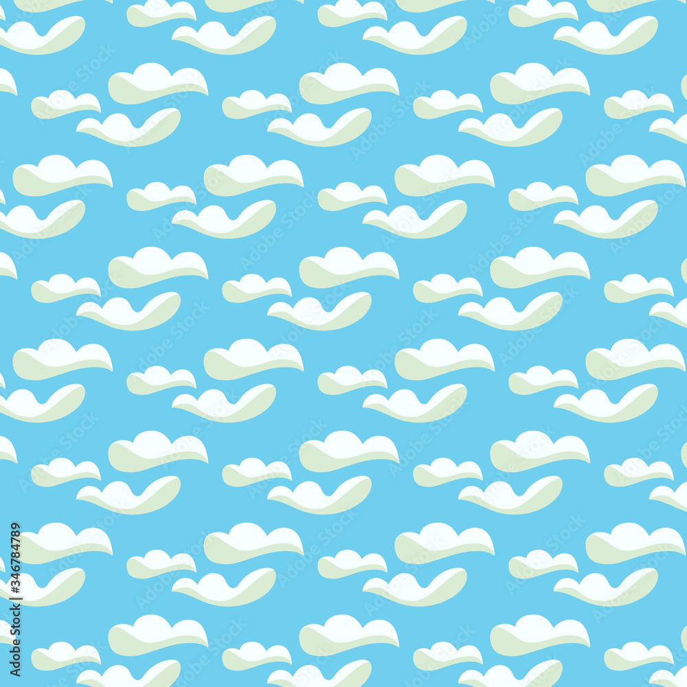 Summer clouds. Aerial pattern of clouds on a blue sky.